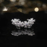 Crystal Flower Ear Bone Clip No Piercing Ear Cuffs for Women Wedding