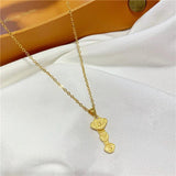 NK217 RUYI 24KT Necklace Vintage Fine Jewelry Woman Girl Bride