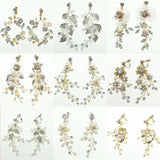 20 Styles Pearl Women Leaf Wedding Earrings Bridal Head Jewelry Decoration