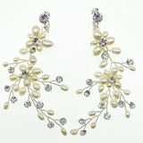 20 Styles Pearl Women Leaf Wedding Earrings Bridal Head Jewelry Decoration