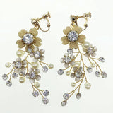 20 Styles Pearl Women Leaf Wedding Earrings Bridal Head Jewelry Decoration