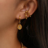 3pcs Stainless Steel Women's Ear Cuffs Clip-On Earrings Set