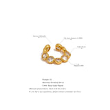 Sterling Silver Cubic Zirconia Earrings Clip-on Ear Bones Jewelry Gift