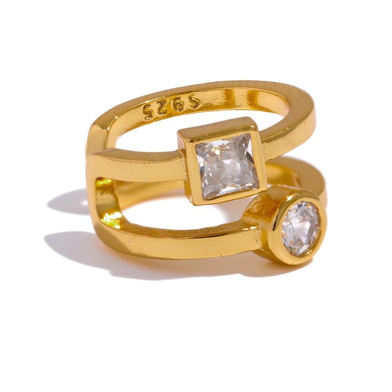 Sterling Silver 925 Zircon Clip on Earrings for Women