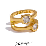 Sterling Silver 925 Zircon Clip on Earrings for Women