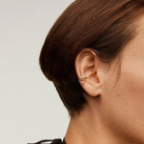 925 Silver Dolphin Ear Cuff Earring CZ Zircon Rock Punk Fine Jewels