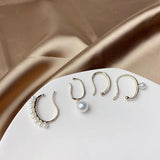 Korea Pearl Geometric Ear Clips Women's Cold Wind High Quality
