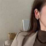 Korea Pearl Geometric Ear Clips Women's Cold Wind High Quality