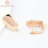 6PCS 9x16MM 24K Brass Melon Seeds Earring Clasp DIY Jewelry Findings