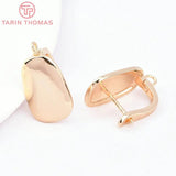 6PCS 9x16MM 24K Brass Melon Seeds Earring Clasp DIY Jewelry Findings
