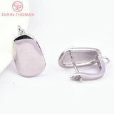 6PCS 9x16MM 24K Brass Melon Seeds Earring Clasp DIY Jewelry Findings