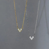 Silver Heart Pendant Necklace for Women 925 Silver Chain Choker