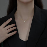 Silver Heart Pendant Necklace for Women 925 Silver Chain Choker