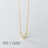 Silver Heart Pendant Necklace for Women 925 Silver Chain Choker