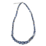 Round Aquamarine 6-14mm Necklace 18inch