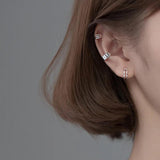 MloveAcc 925 Silver 2/3 Layers Ear Cuff Clip Earrings
