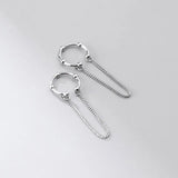 Trustdavis 925 Silver Chain Clip Earrings Ear Cuff Wedding Jewelry
