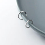 Trusta Minimalist 925 Silver Twist Clip On Earrings Without Piercing