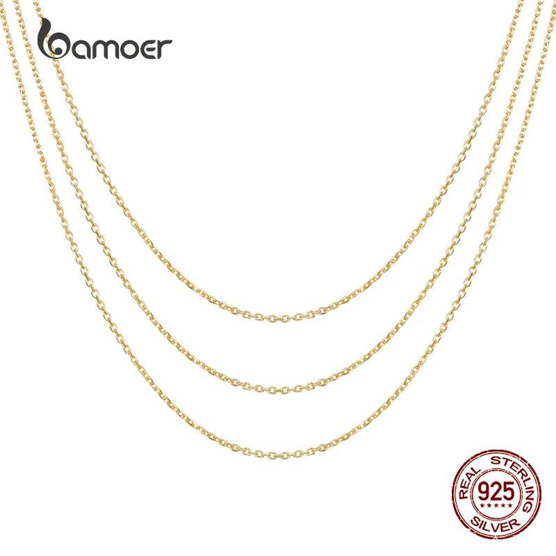 925 Sterling Silver Cable Chain Necklace Pendant for Women