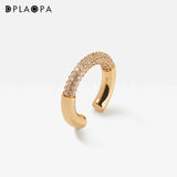 925 Silver Ear Cuff CZ Rock Punk Jewelry