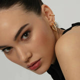 925 Silver Ear Cuff CZ Rock Punk Jewelry