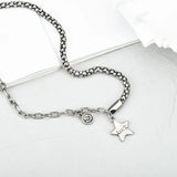 QUEENKISS NC661 Star Smiley 925 Sterling Silver Pendant Necklace
