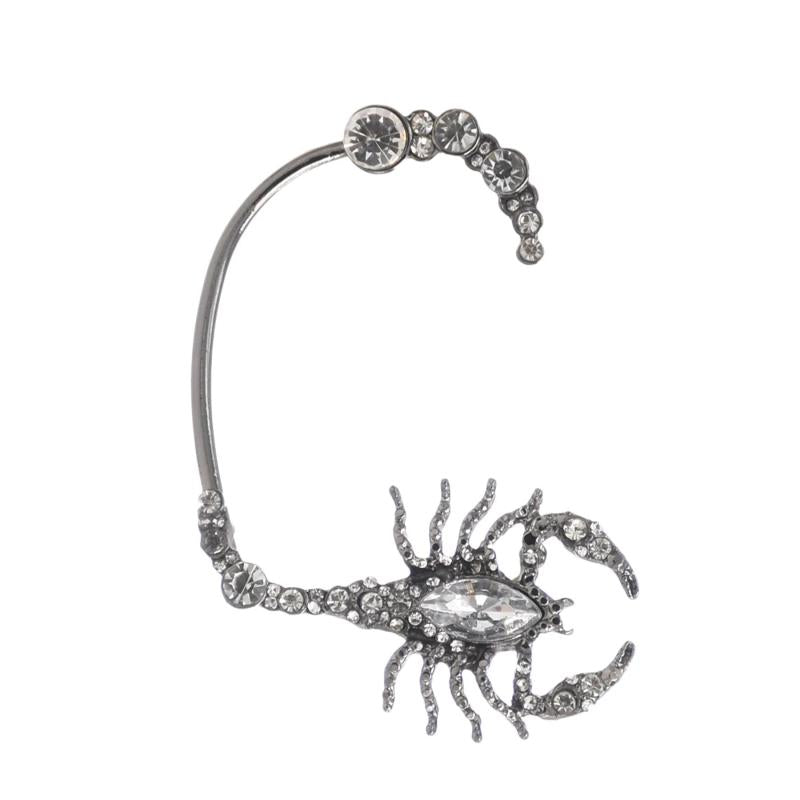 Gun Scorpion Crystal Right Ear Cuff Earrings for Women Exaggerated Personality