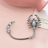 Gun Scorpion Crystal Right Ear Cuff Earrings for Women Exaggerated Personality