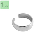 925 Sterling Silver INS Smooth Ear Cuff Clip Earrings For Women
