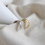 925 Sterling Silver INS Smooth Ear Cuff Clip Earrings For Women