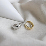 925 Sterling Silver INS Smooth Ear Cuff Clip Earrings For Women