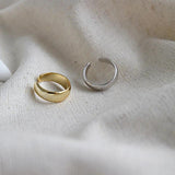 925 Sterling Silver INS Smooth Ear Cuff Clip Earrings For Women