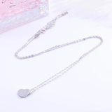 925 Silver Zircon Heart Necklace for Women