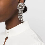 Stonefans Tassel Crystal Clip Earrings Rhinestone Ear Clip on Earrings