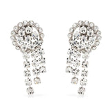 Stonefans Tassel Crystal Clip Earrings Rhinestone Ear Clip on Earrings