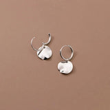 925 Silver 18K Plated Bumpy Disc Ear Clip Earrings