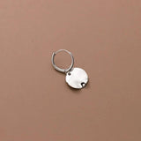 925 Silver 18K Plated Bumpy Disc Ear Clip Earrings