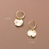 925 Silver 18K Plated Bumpy Disc Ear Clip Earrings