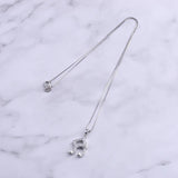 925 Silver Zircon Heart Musical Note Necklace For Women