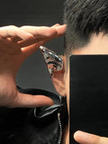 Y2K Punk Fairy Chain Ear Cuff Wings Clip Earrings