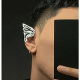 Y2K Punk Fairy Chain Ear Cuff Wings Clip Earrings