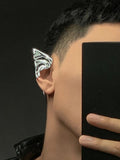 Y2K Punk Fairy Chain Ear Cuff Wings Clip Earrings
