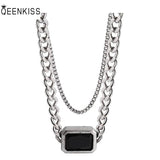 NC772 Double-layer Pendant Necklace Hip-hop Jewelry Gift