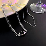NC772 Double-layer Pendant Necklace Hip-hop Jewelry Gift