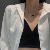 NC772 Double-layer Pendant Necklace Hip-hop Jewelry Gift