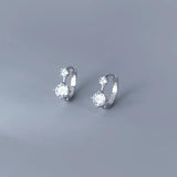 18K Plated CZ Zircon Clip Earrings for Women