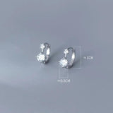 18K Plated CZ Zircon Clip Earrings for Women