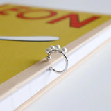 S925 Circle Pearl Clip Earrings Ear Cuff Women 1pc
