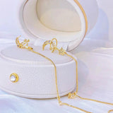 JUWANG Star Moon Goddess 14K Earring for Women