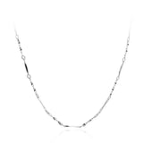 Sterling Silver Classic Twisted Chain Necklace AJC005